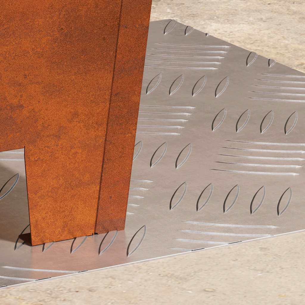 Sjekkplater 2 pcs sølv 40 x 40 cm Aluminium