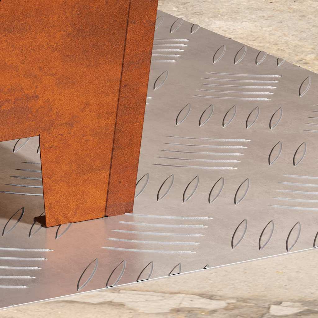 Trinn Rektangulær 2 pcs sølv 50 x 40 cm Aluminium