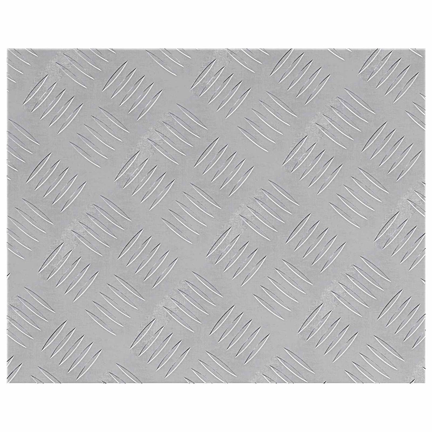 Trinn 2 stk. 50 x 40 cm sølv Aluminium Rektangulær