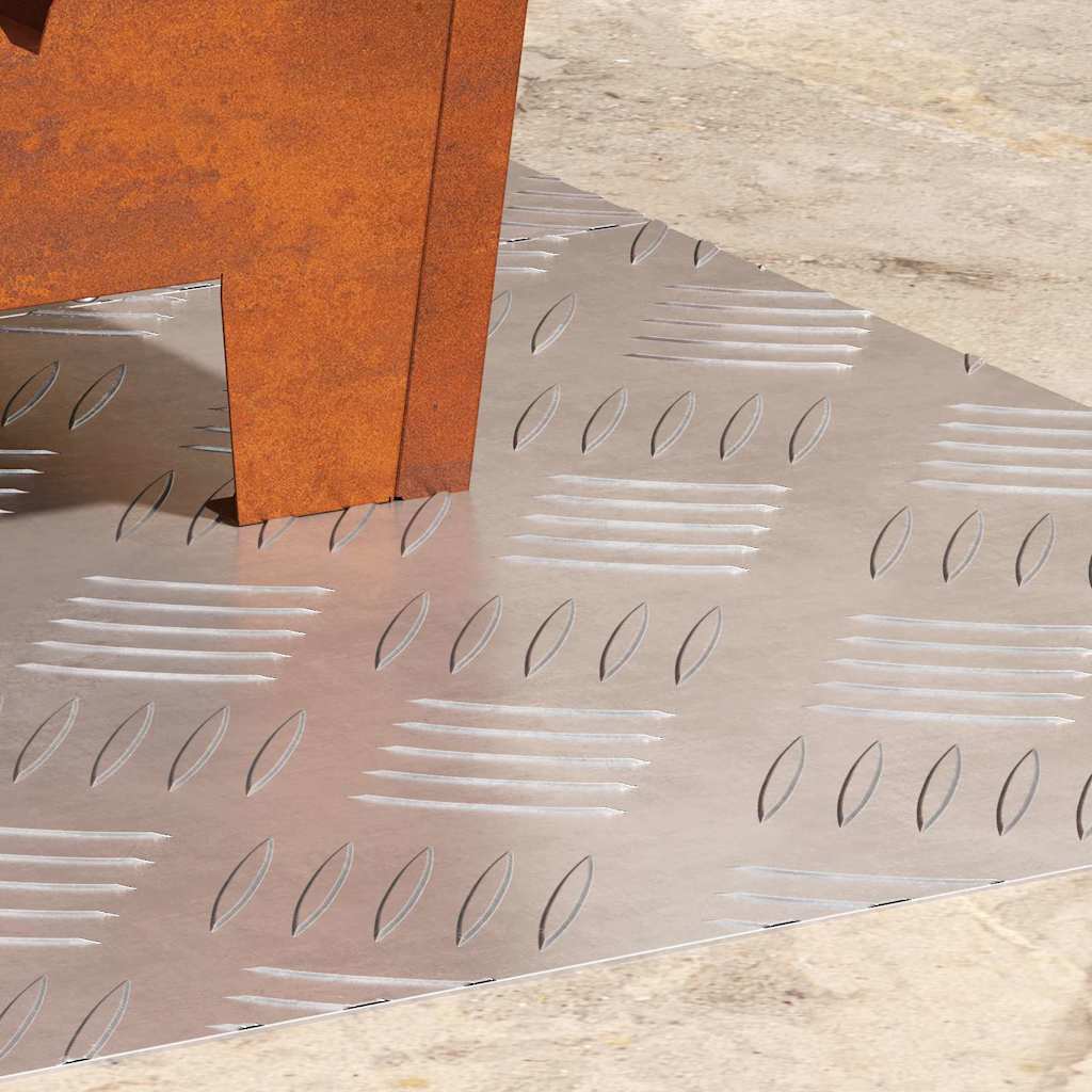 Sjekkplater 2 pcs sølv 60 x 40 cm Aluminium