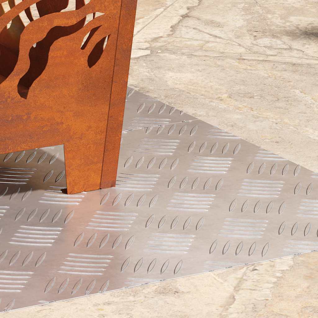 Sjekkplater 2 pcs sølv 70 x 40 cm Aluminium