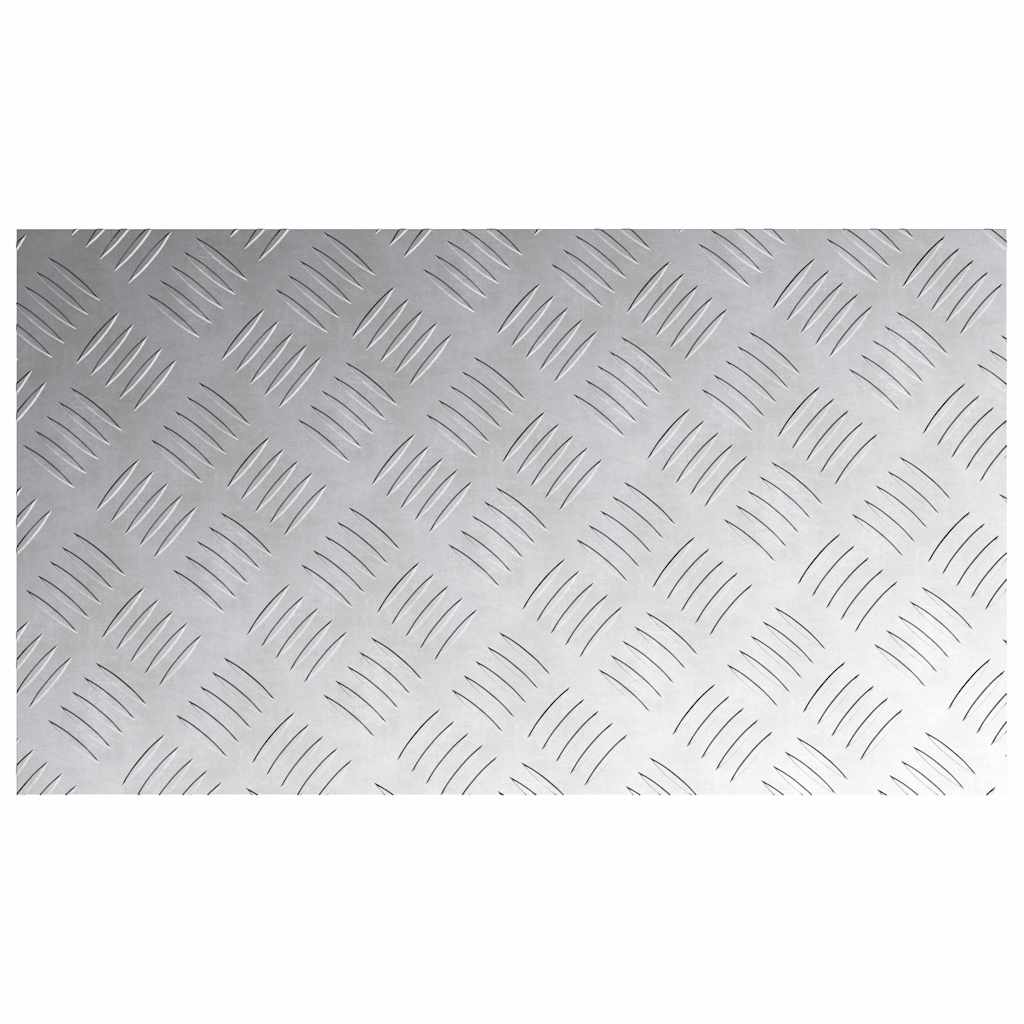 Sjekkplater 4 pcs sølv 70 x 40 cm Aluminium