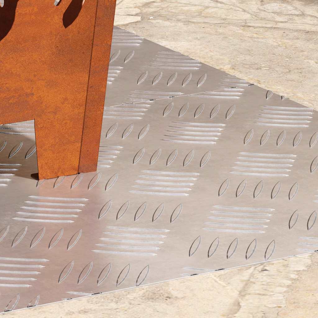 Sjekkplater 2 pcs sølv 80 x 40 cm Aluminium