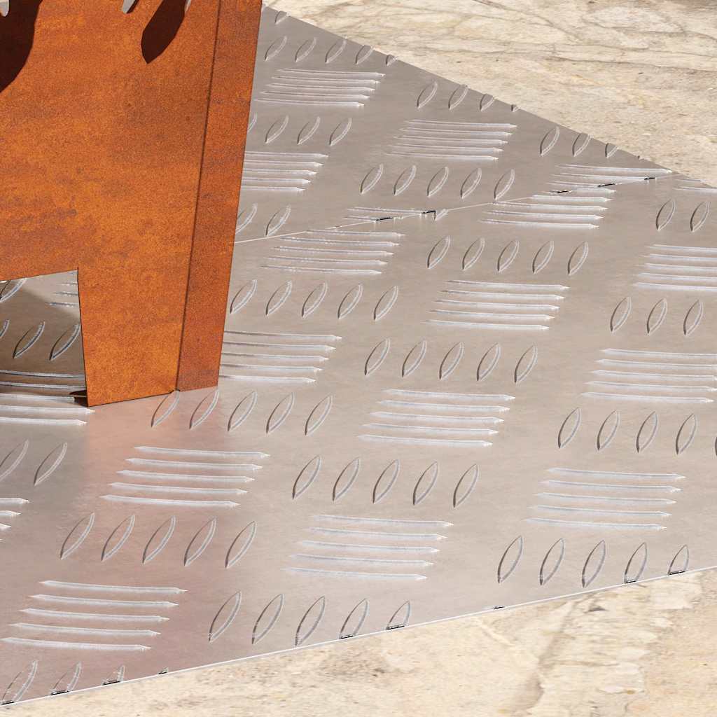 Sjekkplater 2 pcs sølv 90 x 40 cm Aluminium