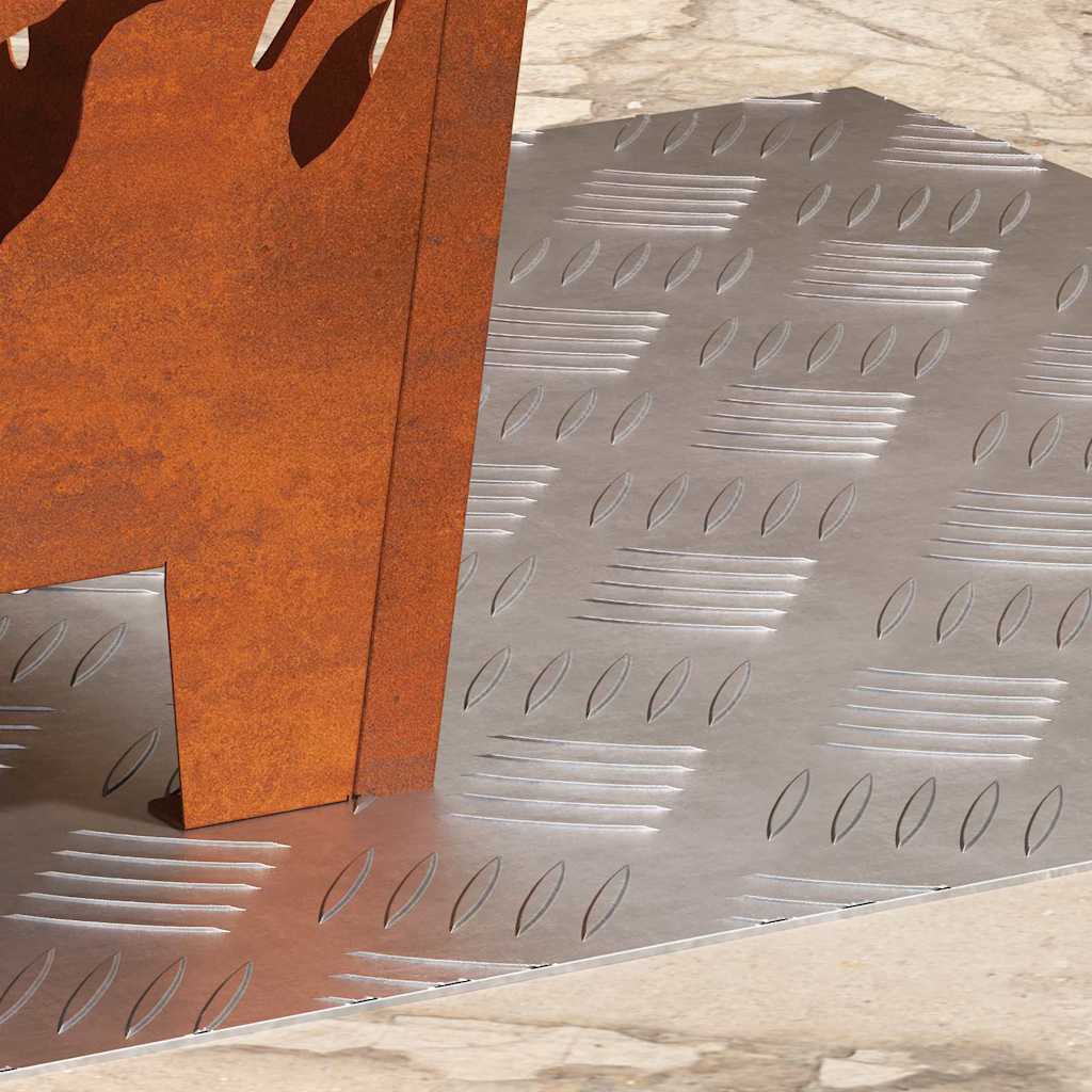 Sjekkplater 2 pcs sølv 50 x 50 cm Aluminium