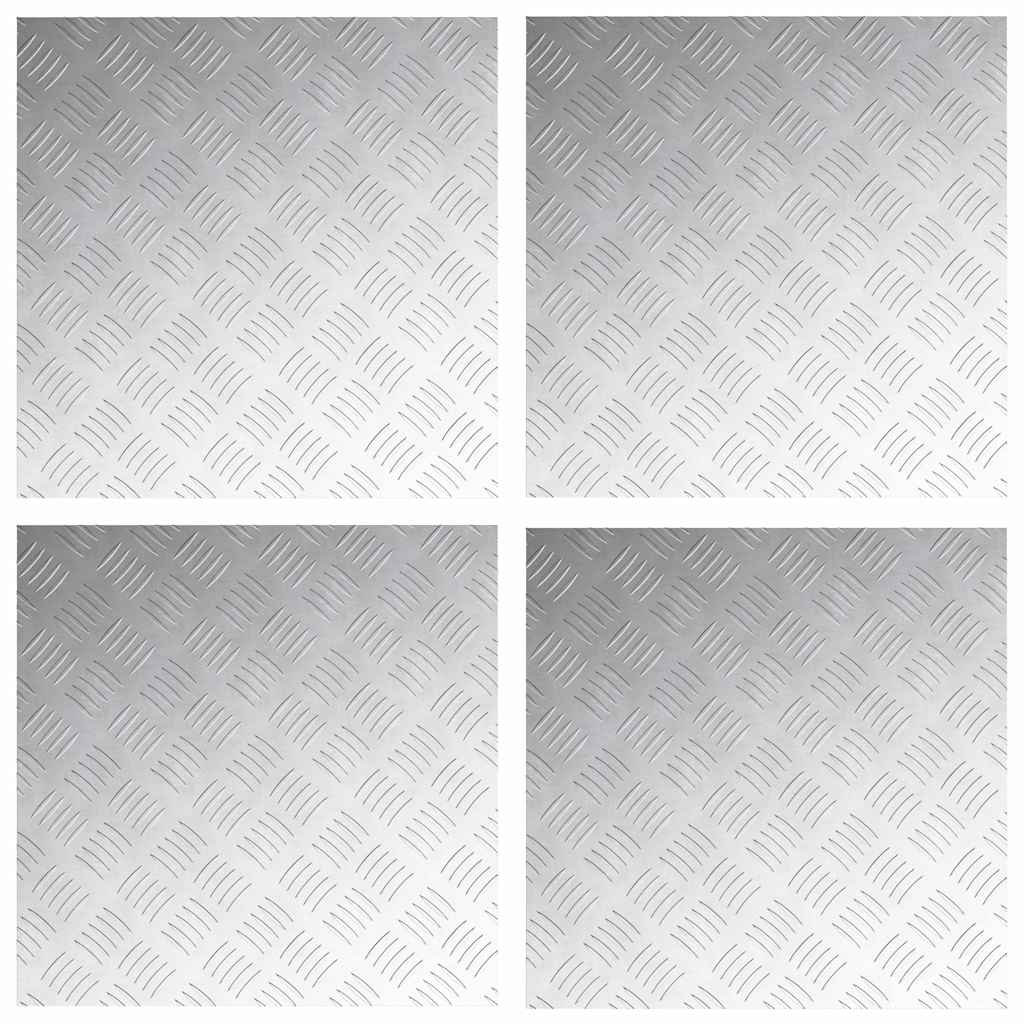 Trinn Torget 4 pcs sølv 50 x 50 cm Aluminium
