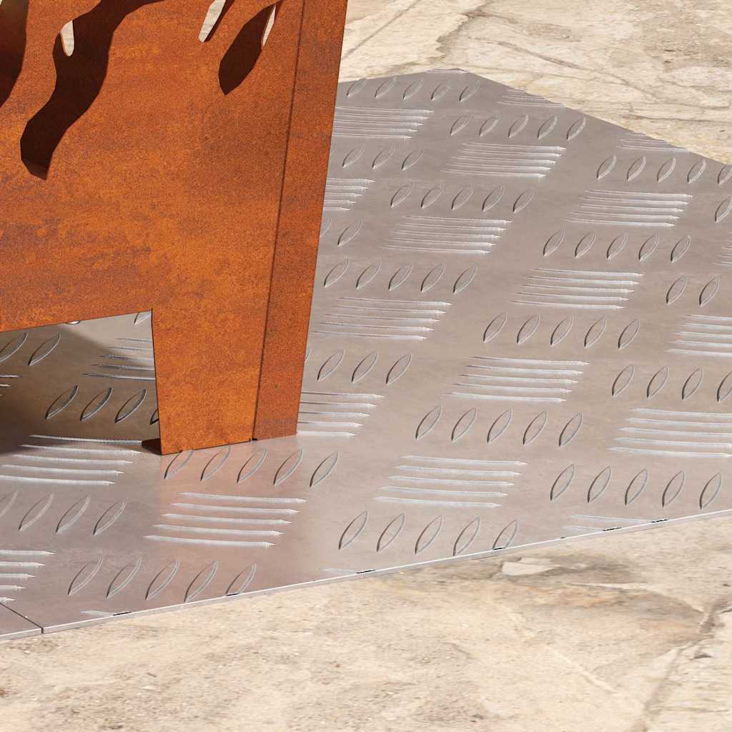 Sjekkplater 2 pcs sølv 60 x 50 cm Aluminium