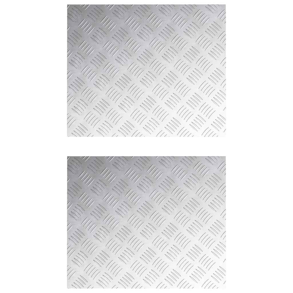 Trinn Rektangulær 2 pcs sølv 60 x 50 cm Aluminium