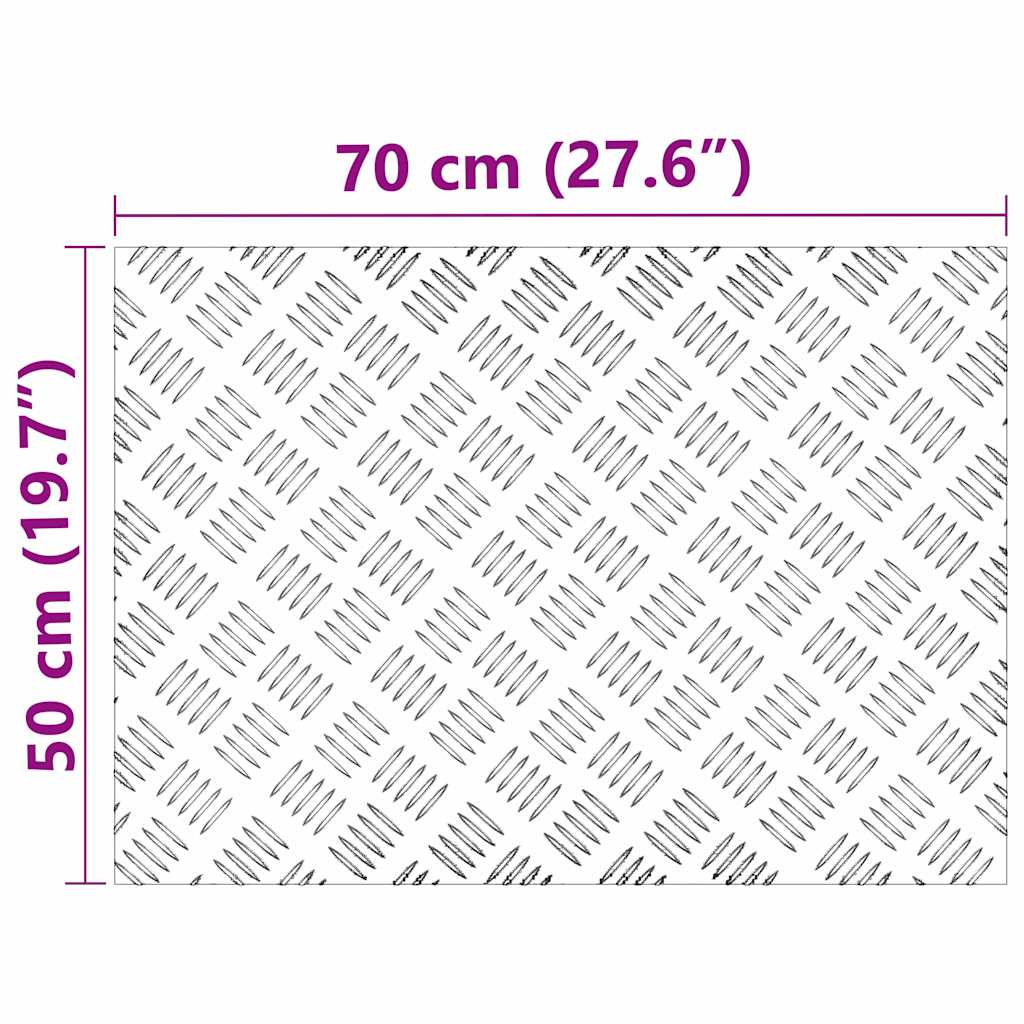 Sjekkplater 2 pcs sølv 70 x 50 cm Aluminium