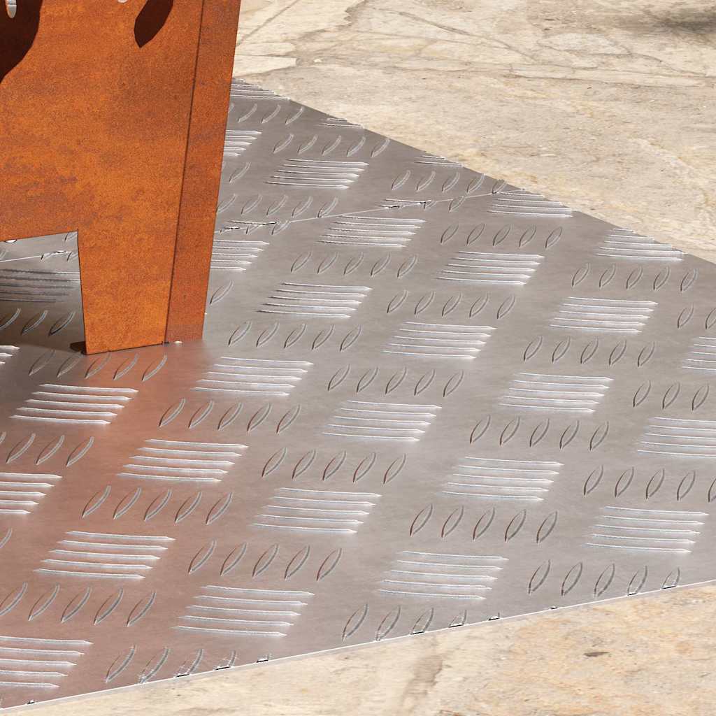 Sjekkplater 2 pcs sølv 80 x 50 cm Aluminium