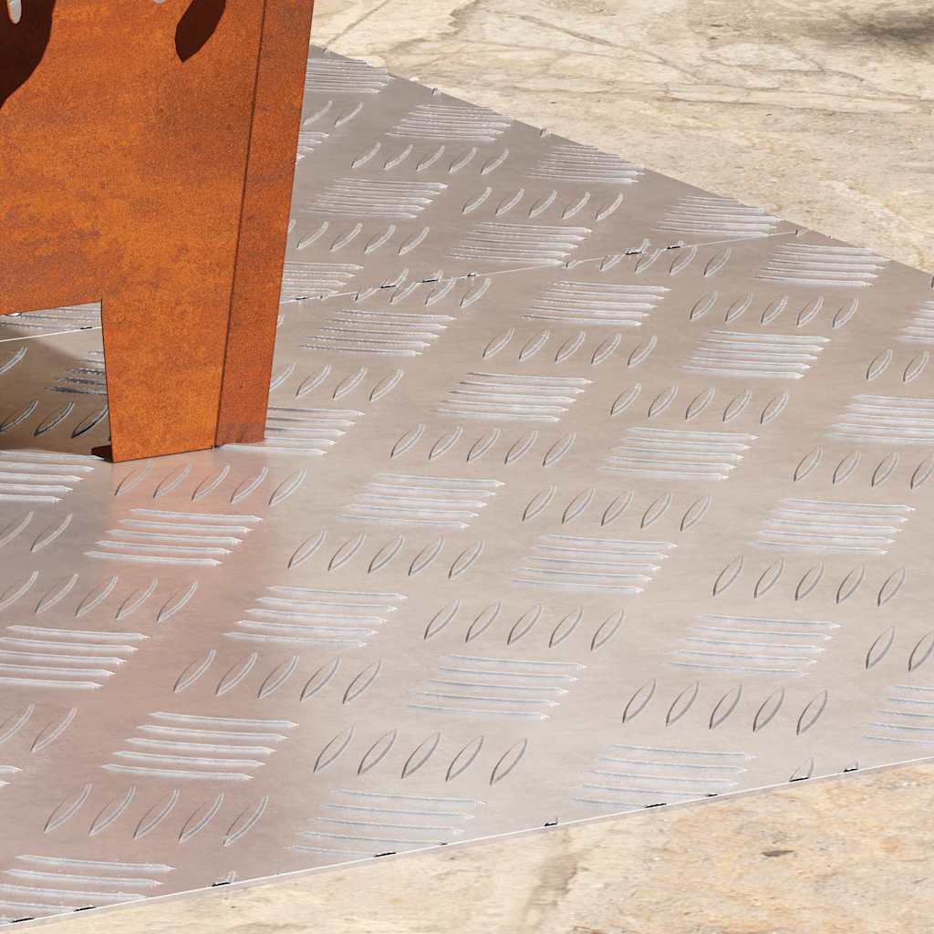 Sjekkplater 2 pcs sølv 90 x 50 cm Aluminium