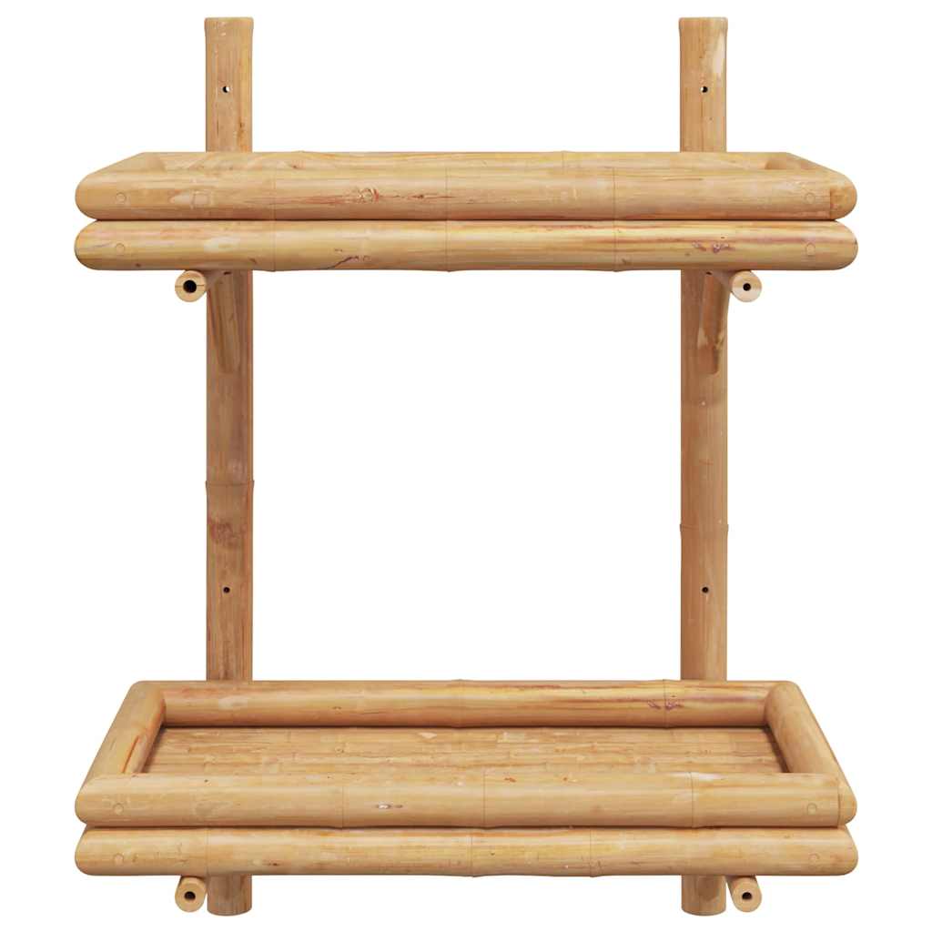 Vegghylle med hylle Veggmontert Brun 39 x 26 x 60 cm Bambus