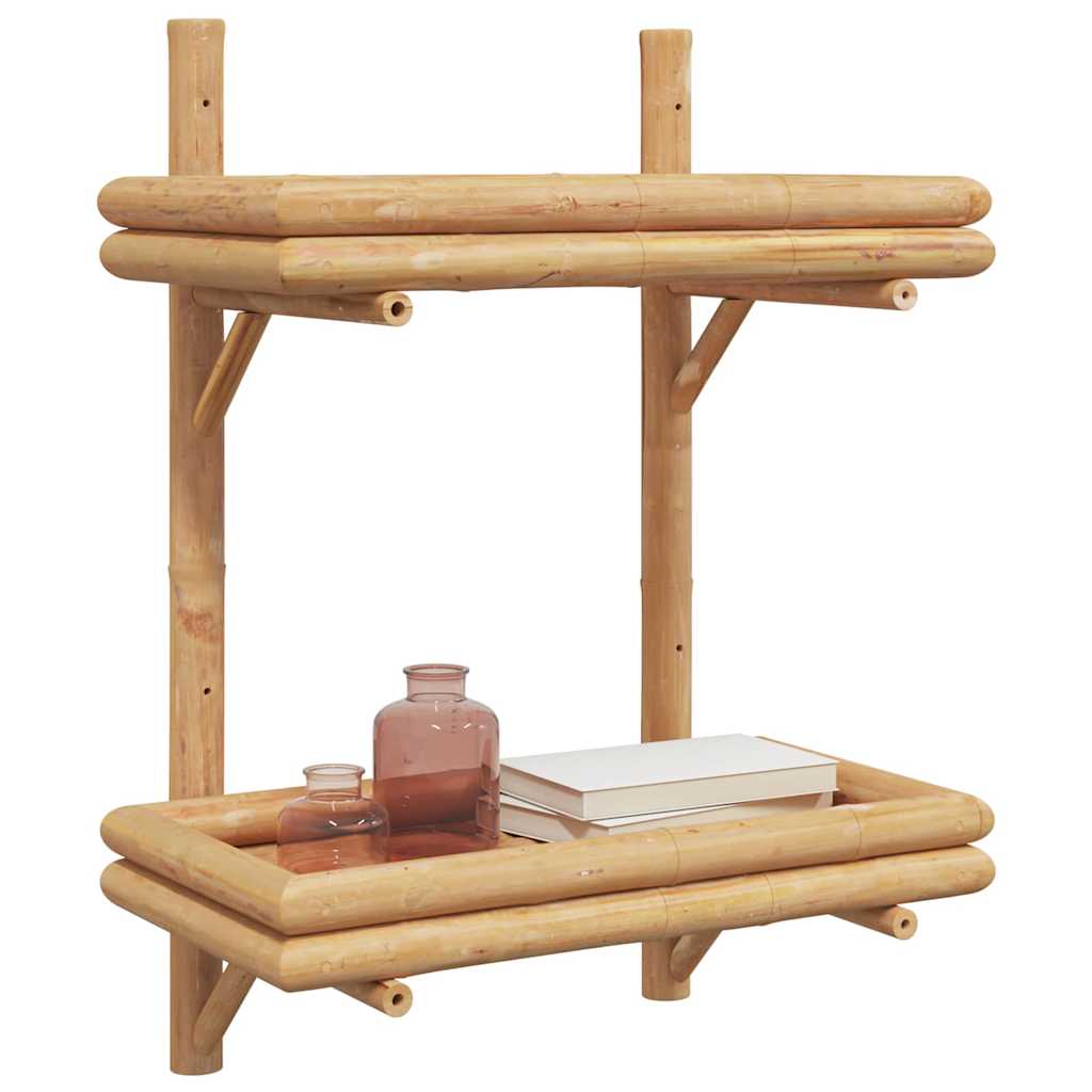 Vegghylle med hylle Veggmontert Brun 39 x 26 x 60 cm Bambus