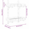 Vegghylle med hylle Veggmontert Brun 45 x 26 x 60 cm Bambus