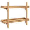 Vegghylle med hylle Veggmontert Brun 75 x 26 x 60 cm Bambus