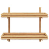 Vegghylle med hylle Veggmontert Brun 75 x 26 x 60 cm Bambus