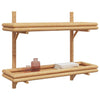 Vegghylle med hylle Veggmontert Brun 75 x 26 x 60 cm Bambus