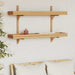 Vegghylle med hylle Veggmontert Brun 100 x 26 x 60 cm Bambus