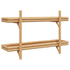 Vegghylle med hylle Veggmontert Brun 100 x 26 x 60 cm Bambus