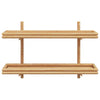 Vegghylle med hylle Veggmontert Brun 100 x 26 x 60 cm Bambus