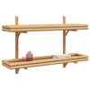Vegghylle med hylle Veggmontert Brun 100 x 26 x 60 cm Bambus