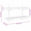 Vegghylle med hylle Veggmontert Brun 100 x 26 x 60 cm Bambus