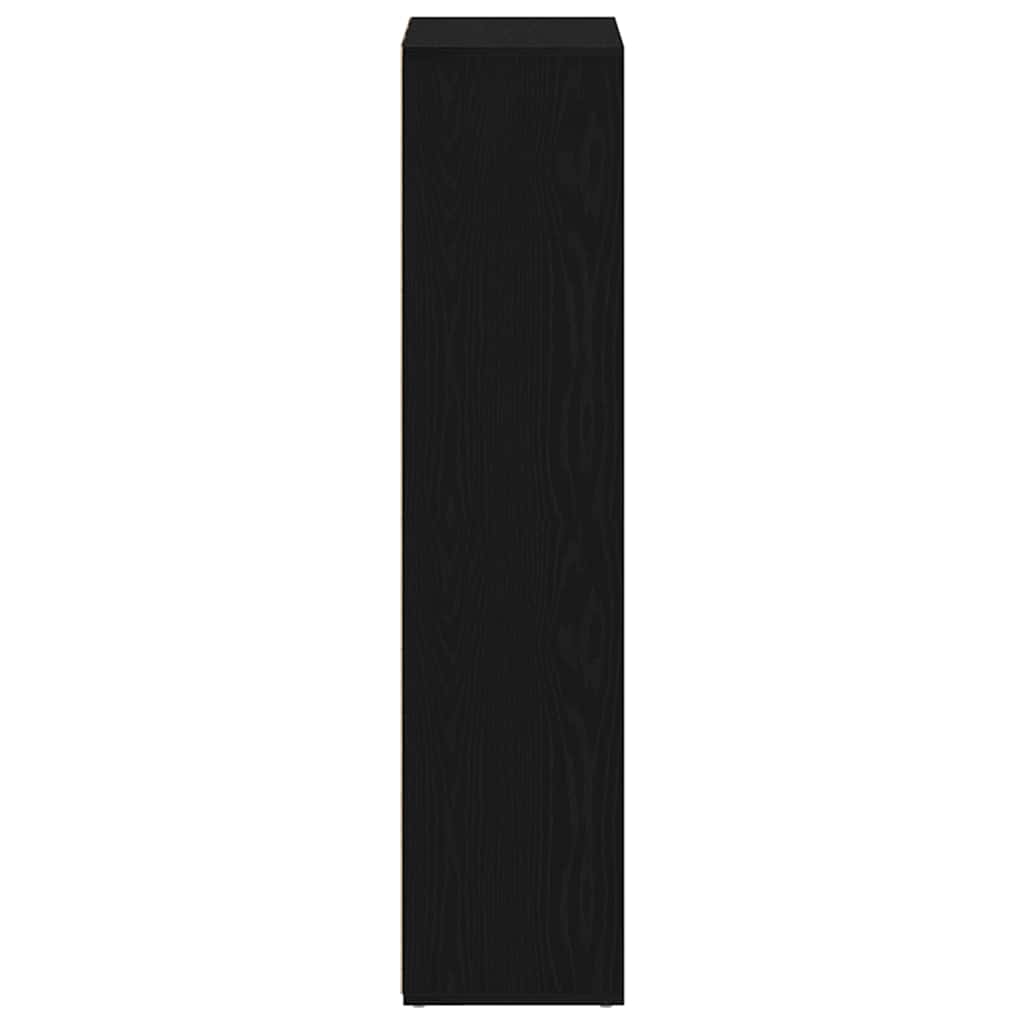 Bokhylle svart eik 66x30x130 cm konstruert tre