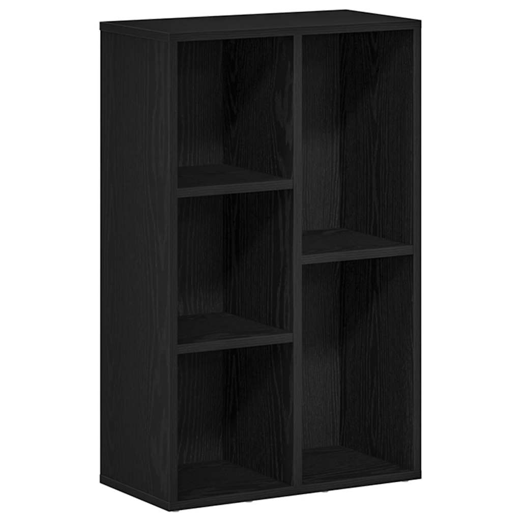 Bokhylle svart eik 50x25x80 cm konstruert tre
