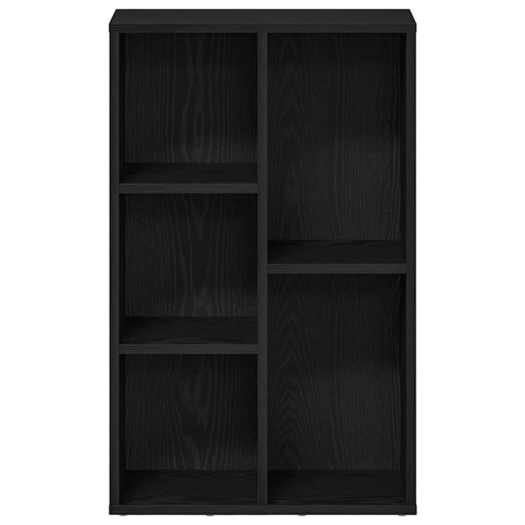 Bokhylle svart eik 50x25x80 cm konstruert tre
