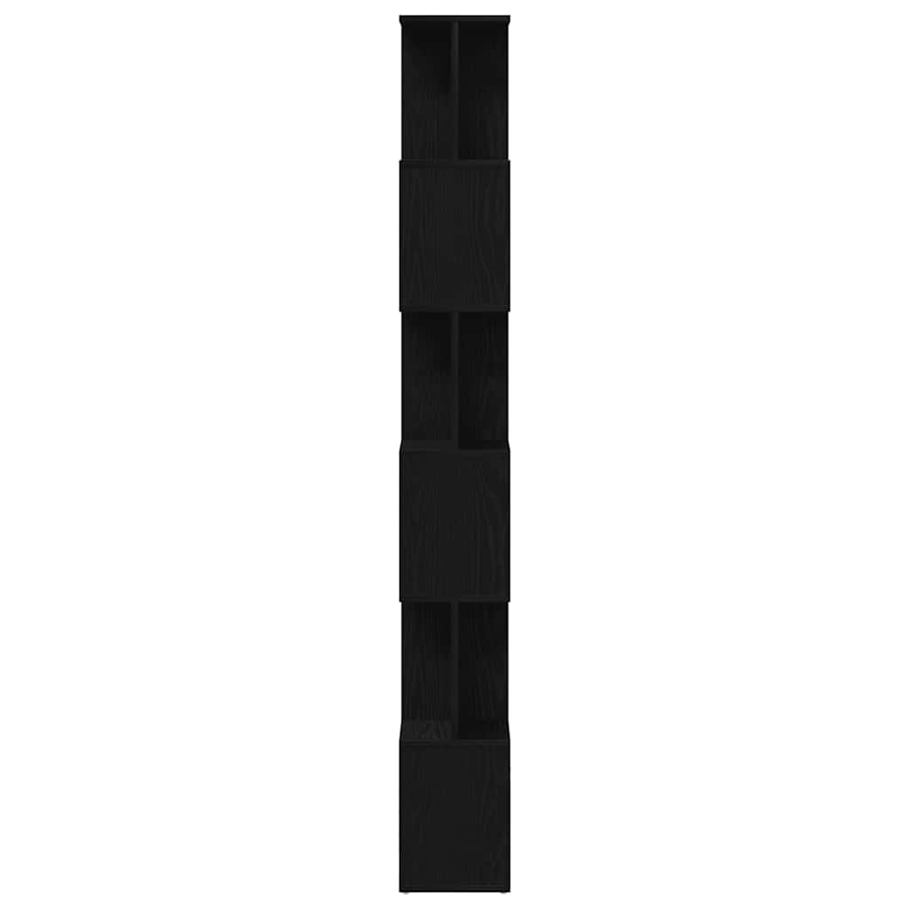 Bokhylle svart eik 80x24x190,5 cm konstruert tre
