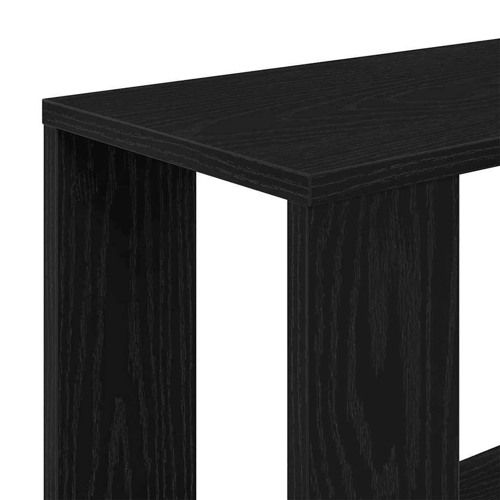 Bokskap/romdeler svart eik 45x24x159 cm konstruert tre