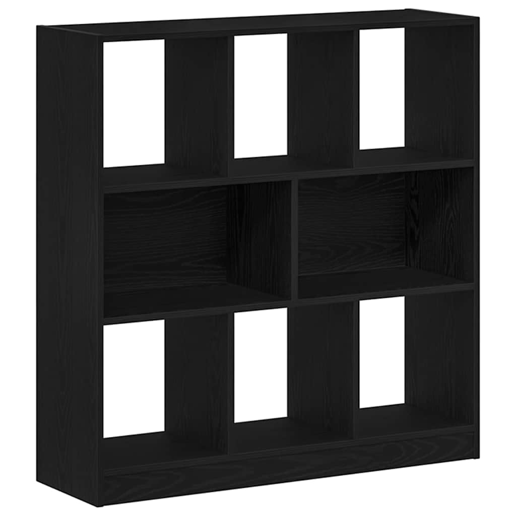 Bokskap svart eik 97,5x29,5x100 cm konstruert tre