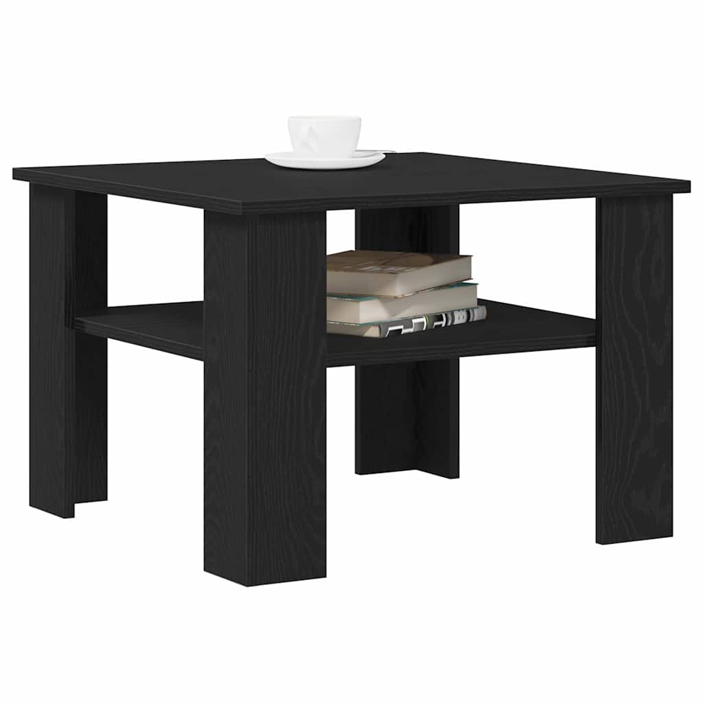 Kaffebord Svart Eik 60 x 60 x 42 cm Konstruert tre