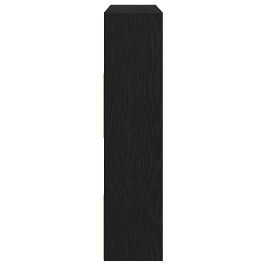 Bokskap/romdeler svart eik 105x24x102 cm