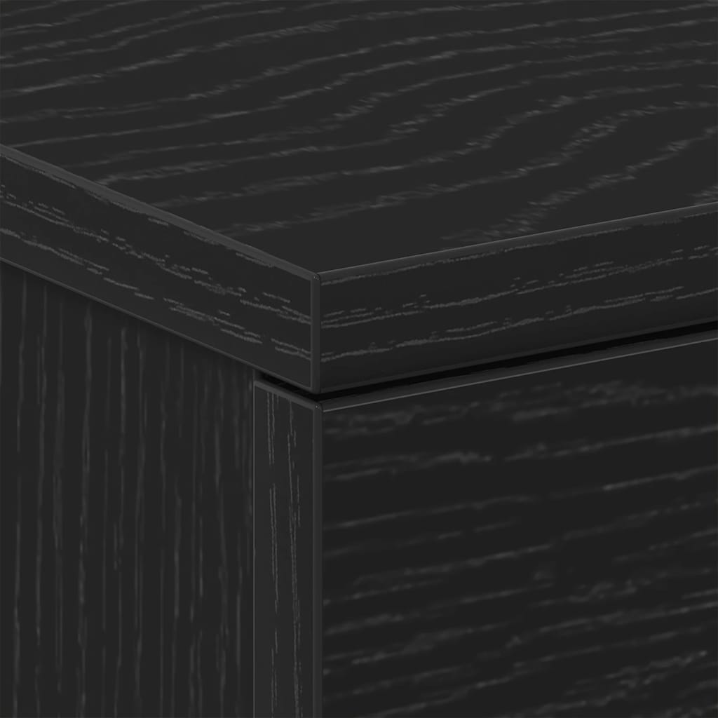 Nattbord svart eik 38x35x55 cm konstruert tre