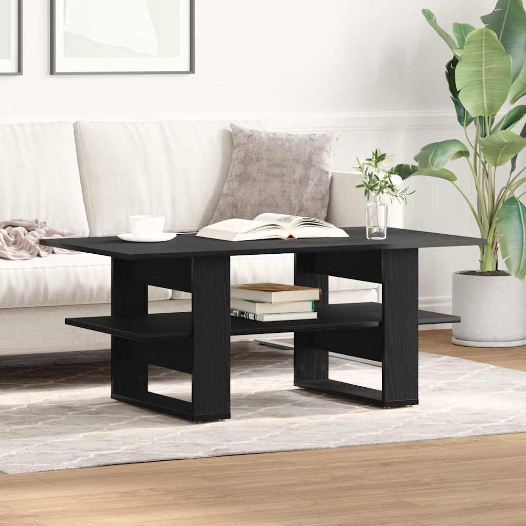 Kaffebord Svart Eik 102 x 55 x 42 cm Konstruert tre