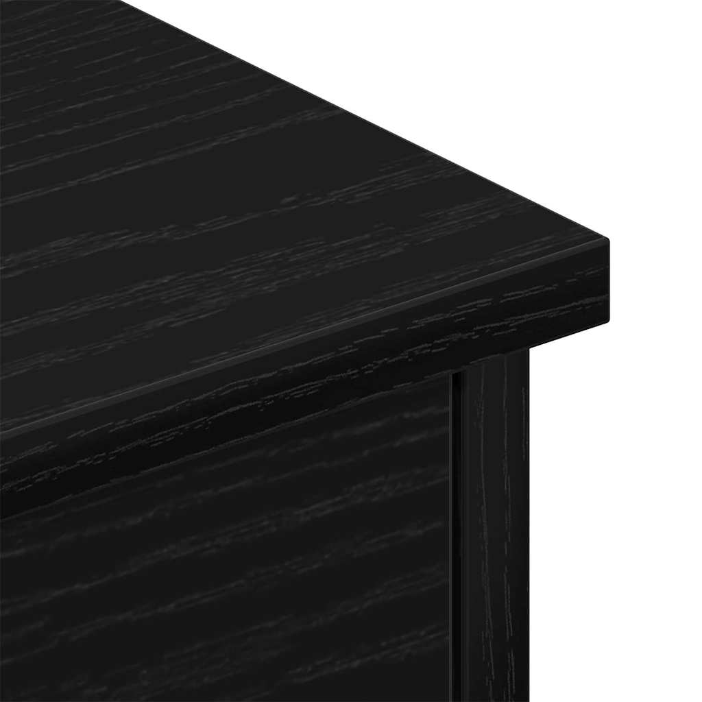 Veggskap med skuff Svart Eik 60 x 26 x 18,5 cm Konstruert tre