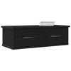 Veggskap med skuff Svart eik 60 x 26 x 18.5 cm Konstruert tre