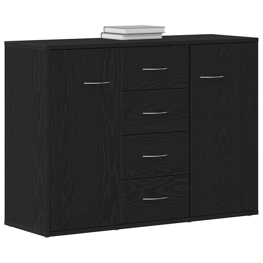 Skjenk svart eik 88x30x64 cm konstruert tre