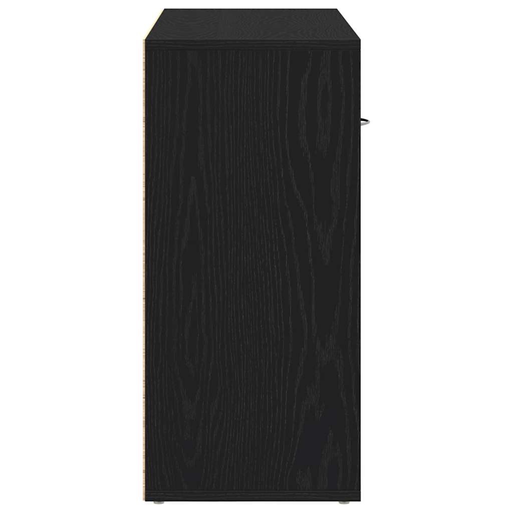 Skjenk svart eik 88x30x64 cm konstruert tre