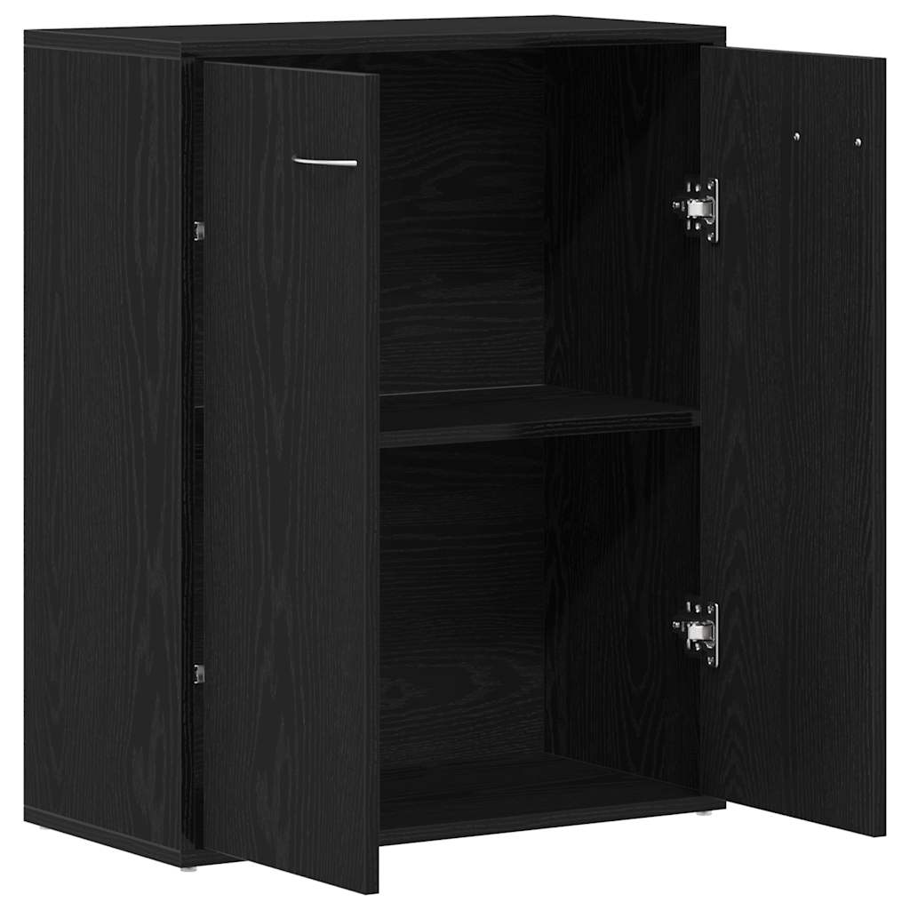 Skjenk svart eik 60x30x75 cm konstruert tre