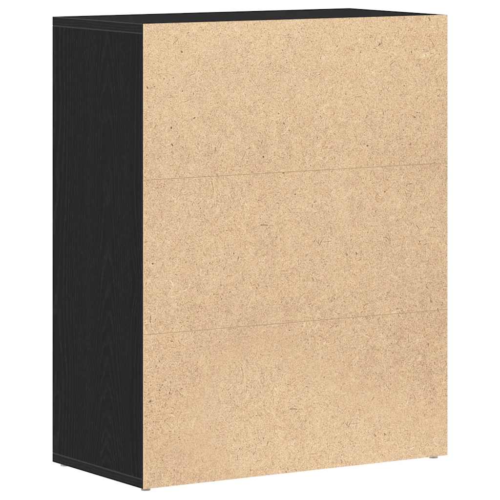 Skjenk svart eik 60x30x75 cm konstruert tre