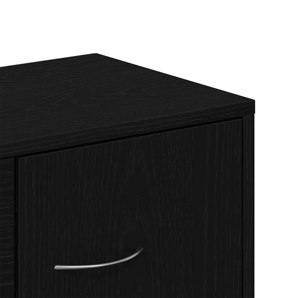 Skjenk svart eik 60x30x75 cm konstruert tre