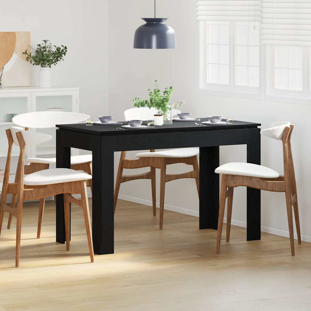 Spisebord svart eik 120x60x76 cm konstruert tre