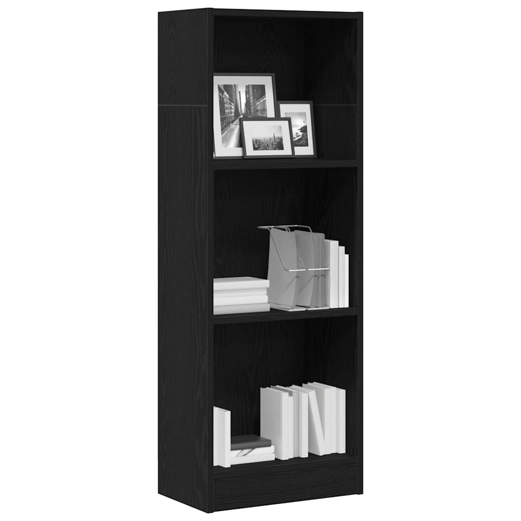 Bokhylle svart eik 40x24x109 cm konstruert tre
