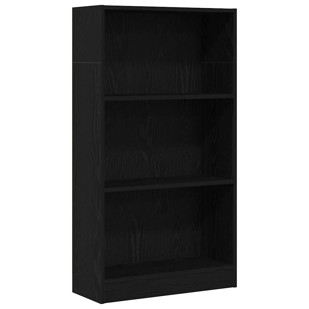 Bokhylle svart eik 60x24x109 cm konstruert tre