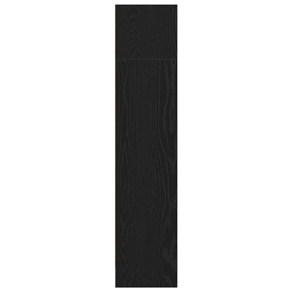 Bokhylle svart eik 60x24x109 cm konstruert tre