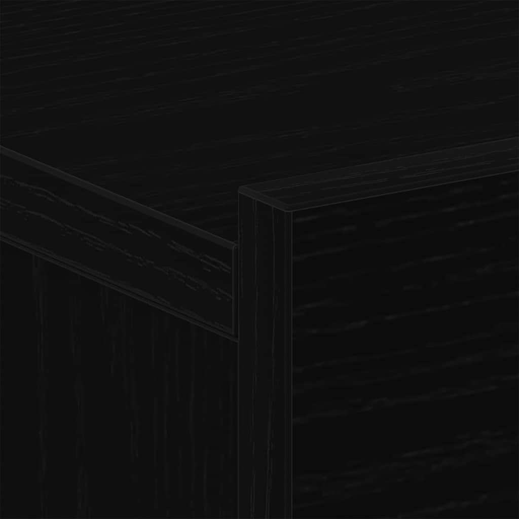 Nattbordskap 2 pcs Svart Eik 40 x 30 x 30 cm Konstruert tre