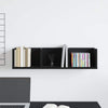Vegghylle med hylle Svart eik 75 x 18 x 18 cm Konstruert tre