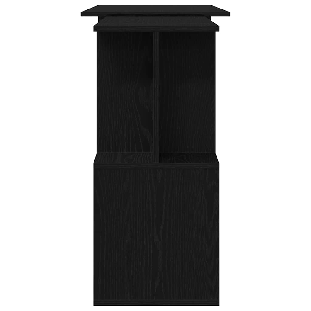 Skrivebord Svart Eik 200 x 50 x 76 cm Konstruert tre